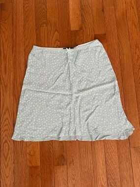 Brandy Melville Rare Light Blue Floral Midi Skirt